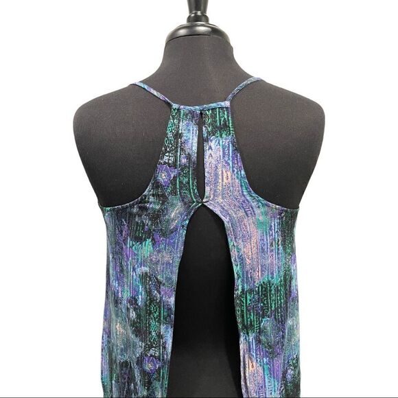 ecote Watercolor Flyaway Back Tank Top S - Picture 8 of 13